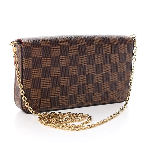 lv damier purse gold chain